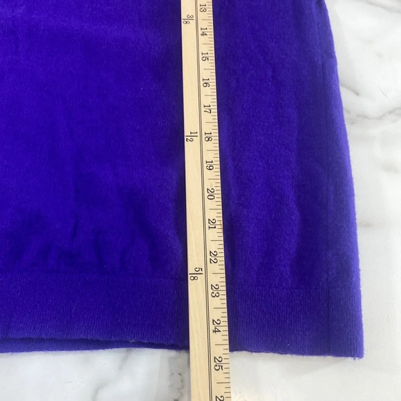 Talbots Pullover‎ Sweater Women Size Large Purple Lambswool Long Sleeve Knit - Picture 11 of 11